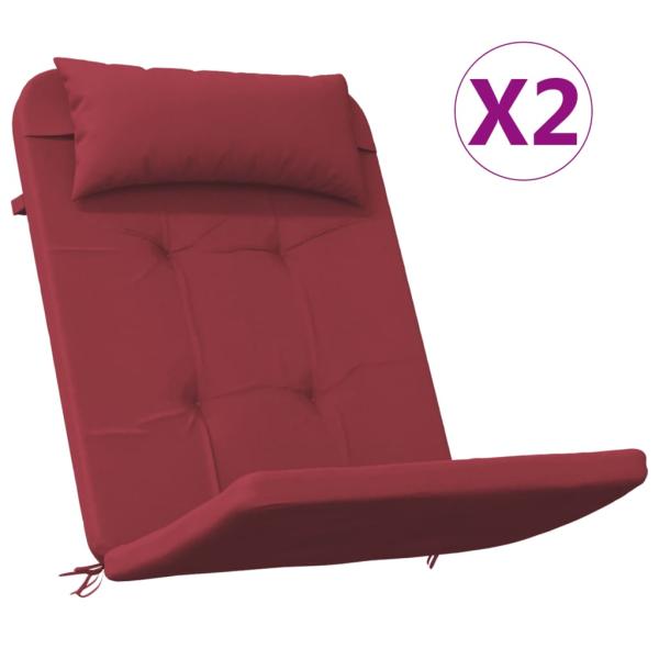 Adirondack-Auflagen 2 Stk. Weinrot Oxford-Gewebe