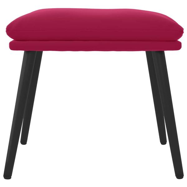 Fußhocker Weinrot 45x29,5x35 cm Samt