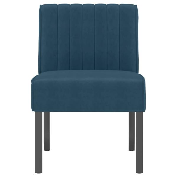 Polsterstuhl Blau Samt