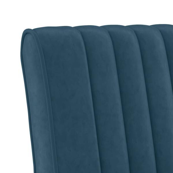 Polsterstuhl Blau Samt