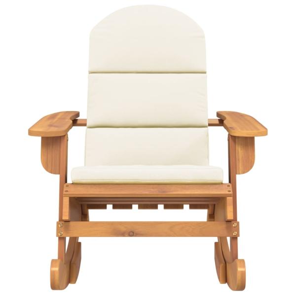 Adirondack-Schaukelstuhl mit Kissen Massivholz Akazie