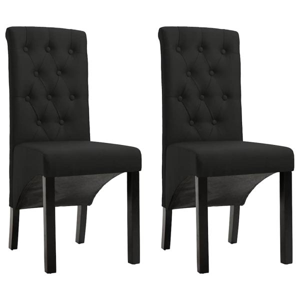 ARDEBO.de - Esszimmerstühle 2 Stk. Schwarz Stoff