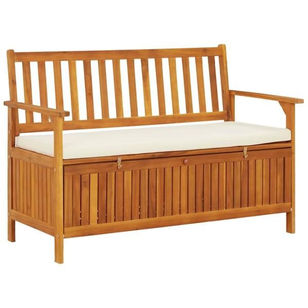 ARDEBO.de - Garten Aufbewahrungsbank Akazienholz Massiv 120 x 63 x 84 cm