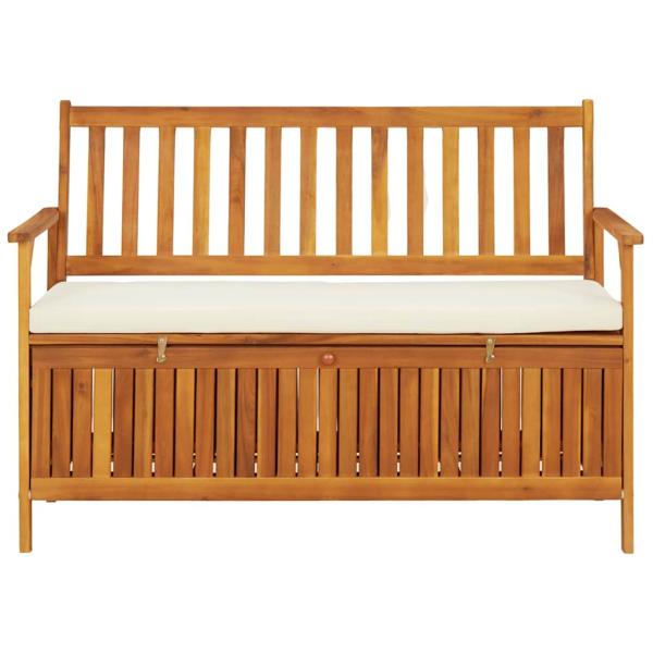 Garten Aufbewahrungsbank Akazienholz Massiv 120 x 63 x 84 cm
