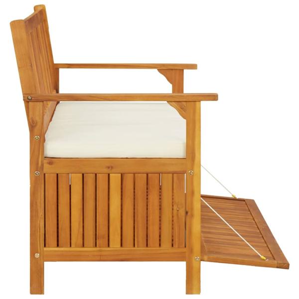 Garten Aufbewahrungsbank Akazienholz Massiv 120 x 63 x 84 cm