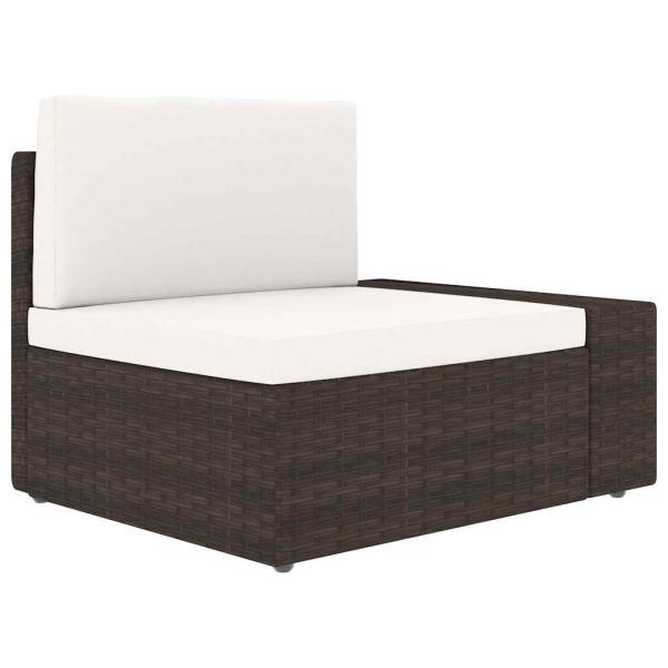 Modulares 2-Sitzer-Sofa Poly Rattan Braun