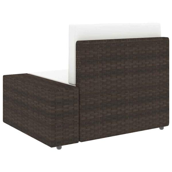 Modulares 2-Sitzer-Sofa Poly Rattan Braun