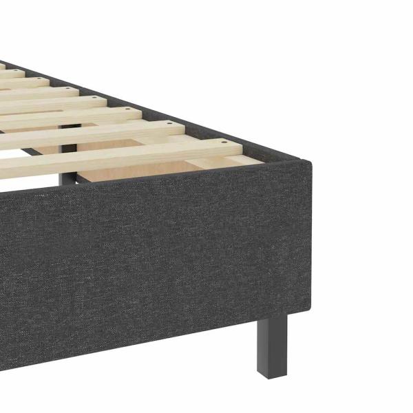 Boxspring-Bettgestell Grau Stoff 180x200 cm