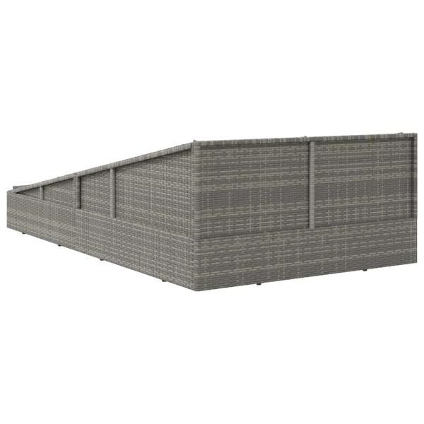 Gartenbett Grau 110x200 cm Poly Rattan