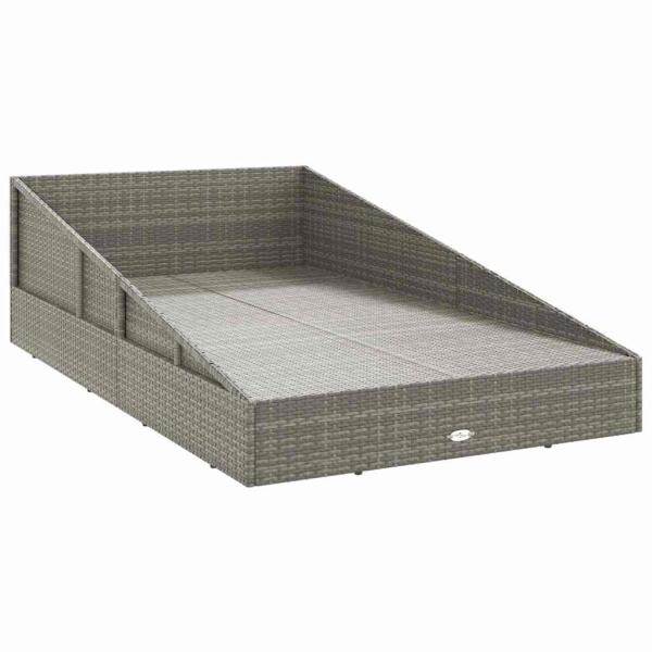 Gartenbett Grau 110x200 cm Poly Rattan