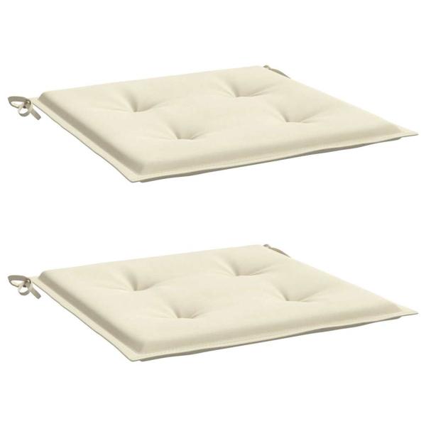 Gartenstuhl-Kissen 2 Stk. Creme 50x50x3 cm Oxford-Gewebe