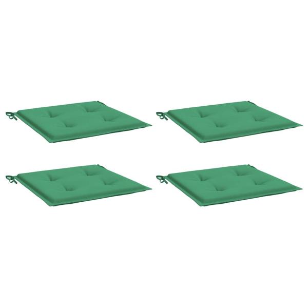 Gartenstuhl-Kissen 4 Stk. Grün 40x40x3 cm Oxford-Gewebe