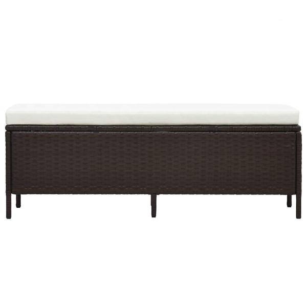 3-tlg. Garten-Lounge-Set mit Auflagen Poly Rattan Braun