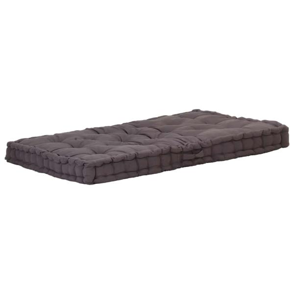 Palettenkissen Baumwolle 120×80×10 cm Anthrazit