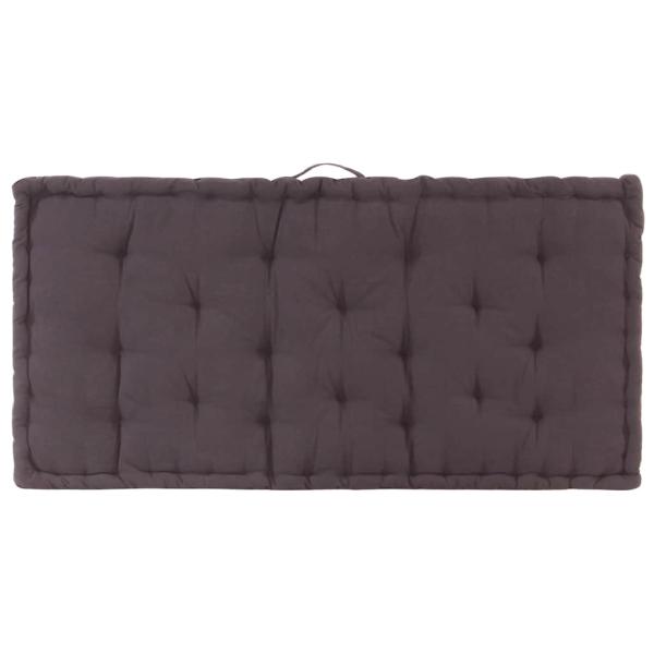 Palettenkissen Baumwolle 120×80×10 cm Anthrazit