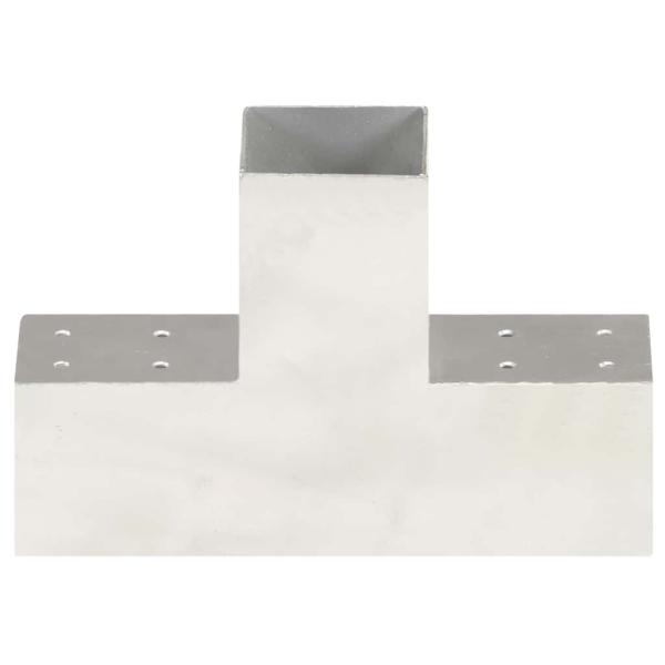 Pfostenverbinder 4 Stk. T-Form Verzinktes Metall 81 x 81 mm
