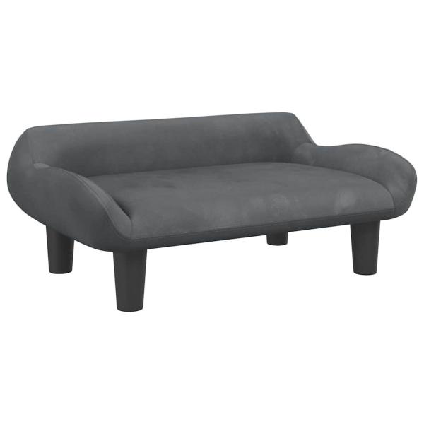 Hundebett Dunkelgrau 70x40x24 cm Samt