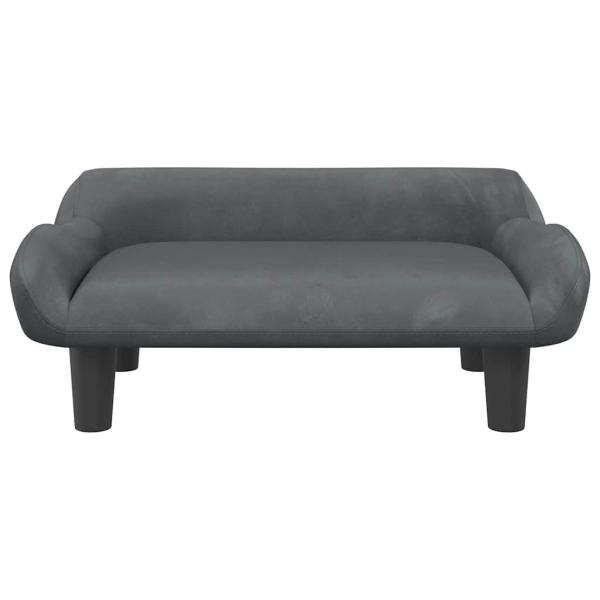 Hundebett Dunkelgrau 70x40x24 cm Samt