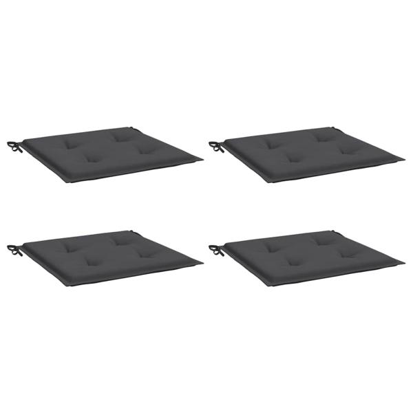 Gartenstuhl-Kissen 4 Stk. Anthrazit 50x50x3 cm Oxford-Gewebe