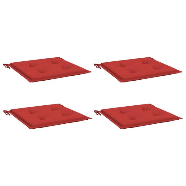 Gartenstuhl-Kissen 4 Stk. Rot 50x50x3 cm Oxford-Gewebe