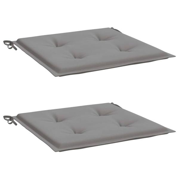Gartenstuhl-Kissen 2 Stk. Grau 40x40x3 cm Oxford-Gewebe