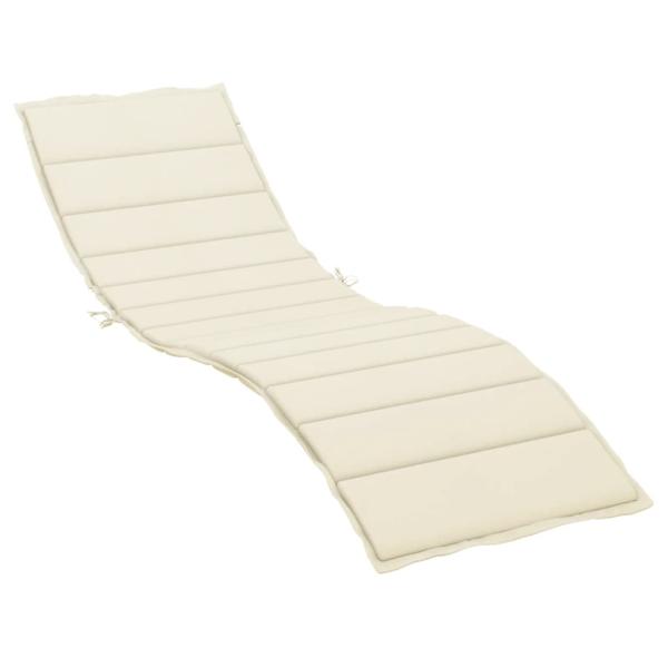 Sonnenliegen-Auflage Creme 200x60x3 cm Oxford-Gewebe