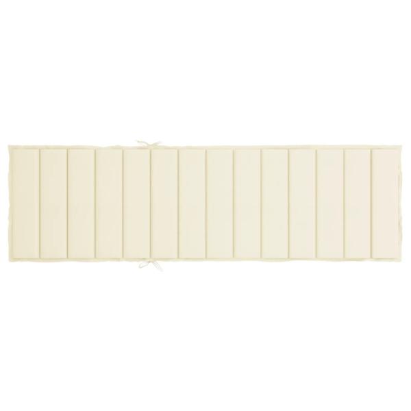 Sonnenliegen-Auflage Creme 200x60x3 cm Oxford-Gewebe
