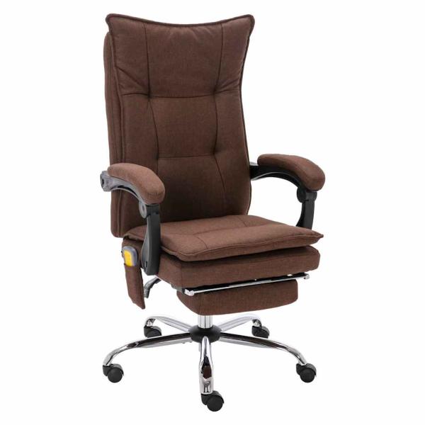 ARDEBO.de - Massage-Bürostuhl Braun Stoff