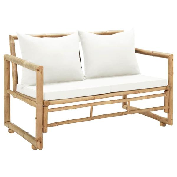 ARDEBO.de - 2-Sitzer Gartensofa mit Polstern Bambus