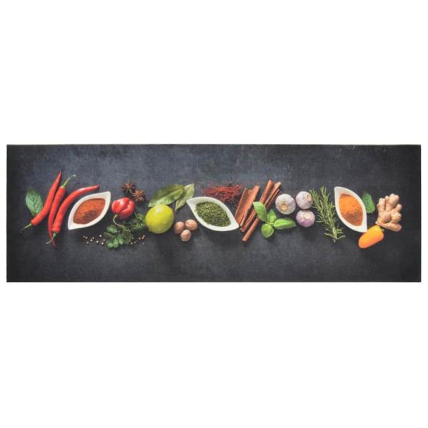 Küchenteppich Waschbar Gewürze 60x180 cm Samt