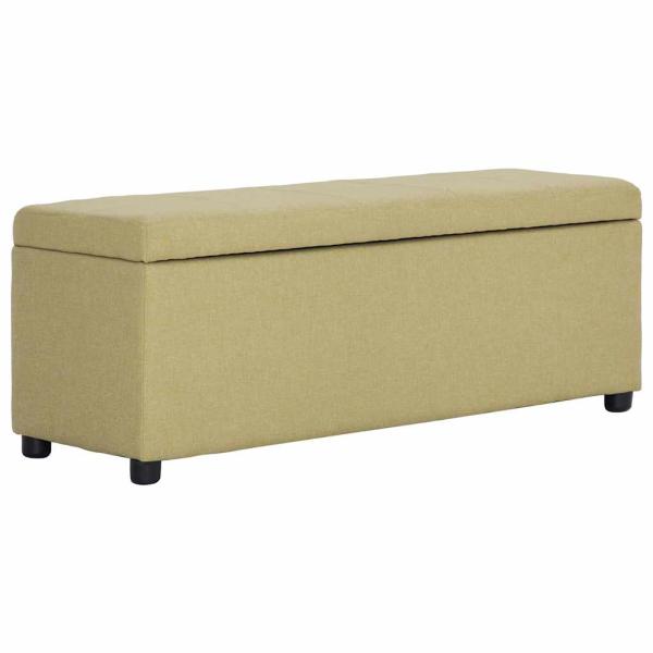 ARDEBO.de - Bank mit Staufach 116 cm Grün Polyester