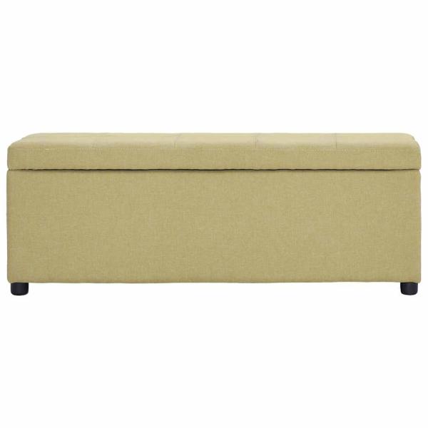 Bank mit Staufach 116 cm Grün Polyester
