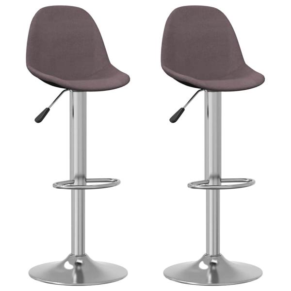 ARDEBO.de - Barhocker 2 Stk. Taupe Stoff