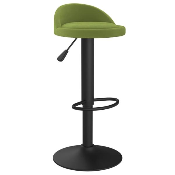 Barhocker 2 Stk. Hellgrün Samt