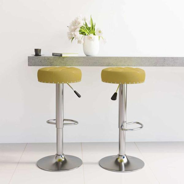 ARDEBO.de - Barhocker 2 Stk. Gr?n Stoff