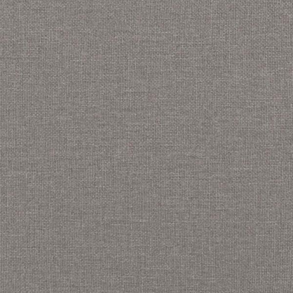 Hocker mit Holzbeinen Taupe Stoff