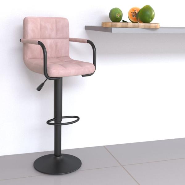 ARDEBO.de - Barhocker Rosa Samt