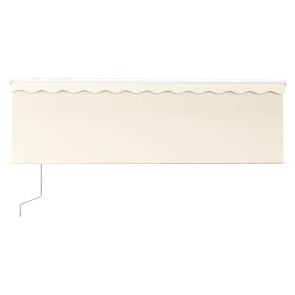 Markise Automatisch mit Rollo LED Windsensor 4x3 m Creme