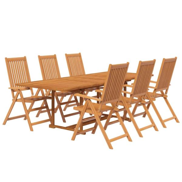 7-tlg. Garten-Essgruppe Massivholz Akazie 160-240 cm