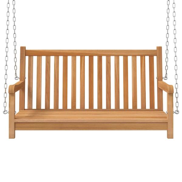 Hollywoodschaukel Massivholz Teak 114x60x64 cm