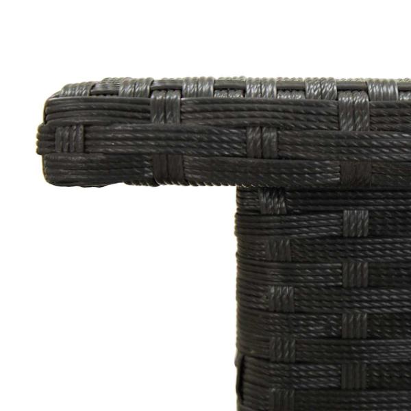 Beistelltisch Schwarz 50x50x47 cm Poly Rattan