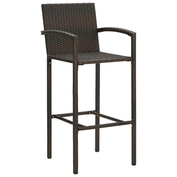 Barhocker 4 Stk. Braun Poly Rattan