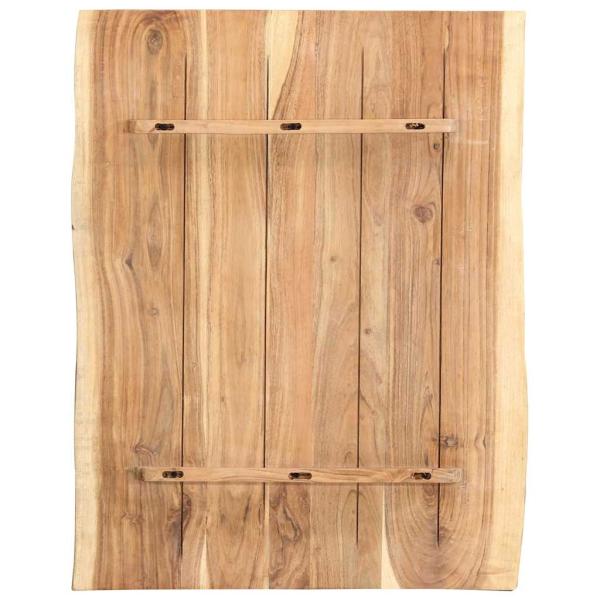 Tischplatte Massivholz Akazie 80x(50-60)x3,8 cm