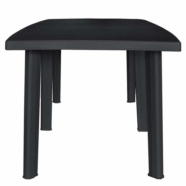 Gartentisch Anthrazit 216x90x72 cm Kunststoff