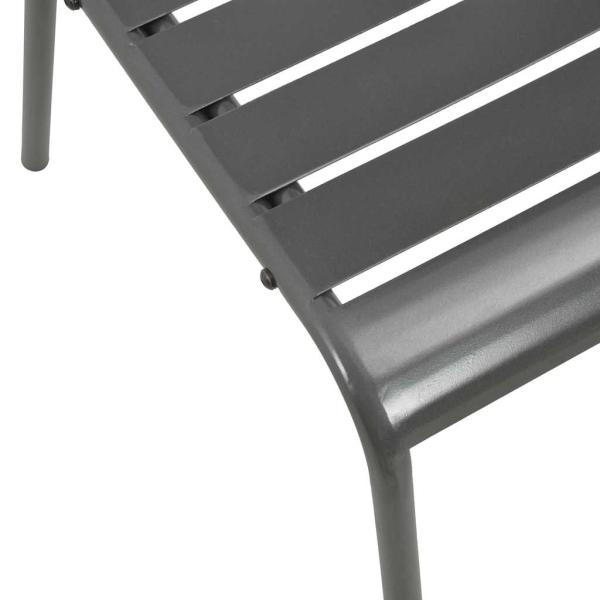 Stapelbare Gartenstühle 2 Stk. Stahl Grau