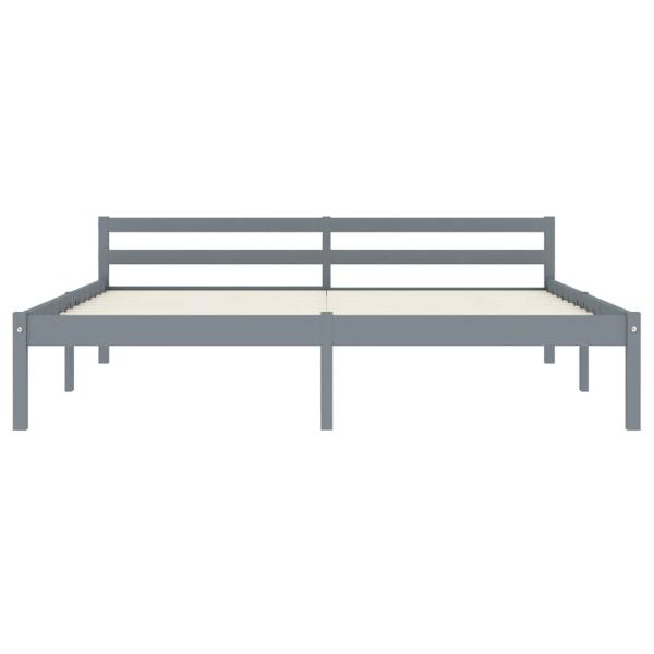Massivholzbett Grau Kiefer 180x200 cm