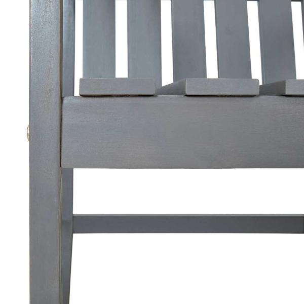 Garten-Armlehnstühle 2 Stk. Grau Massivholz Akazie