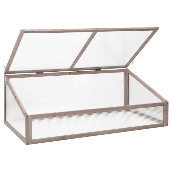 Gewächshaus Grau 110x56x39 cm Tannenholz