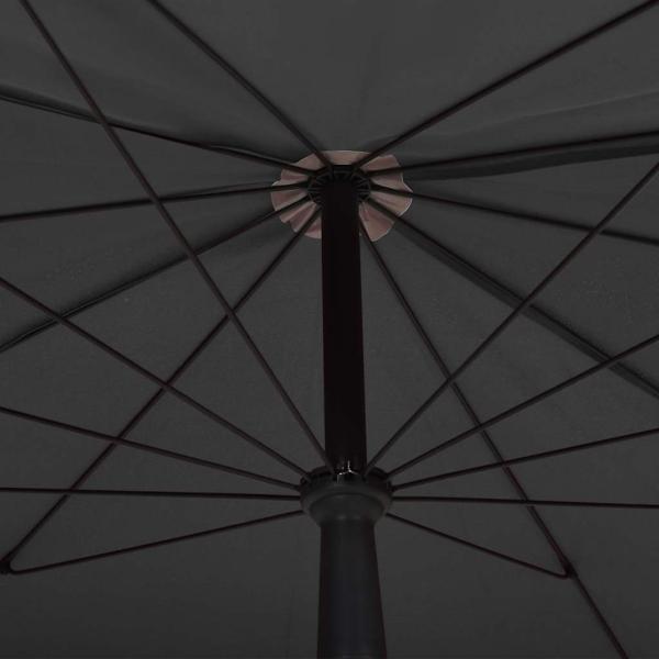 Sonnenschirm mit Mast 200x130 cm Anthrazit