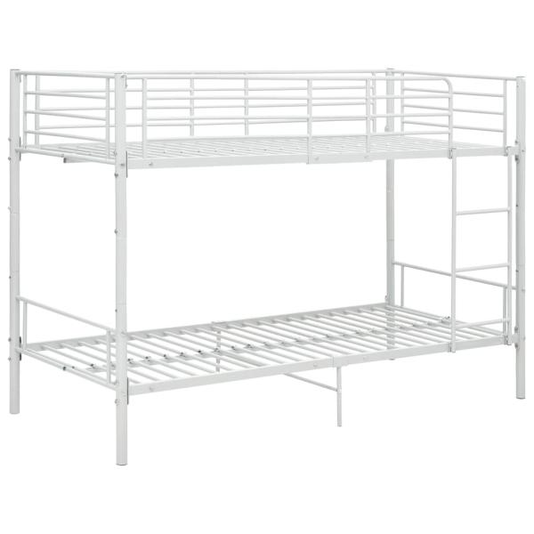 Etagenbett Weiß Metall 90×200 cm